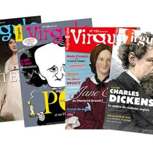 VIRGULE - "Découverte de la littérature anglo-saxonne" - 4 numéros<br>Découverte de la littérature anglo-saxonne