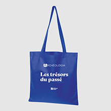 Sac en toile bleu "Les trésors du passé"<br>Sac en toile bleu "les trésors du passé"