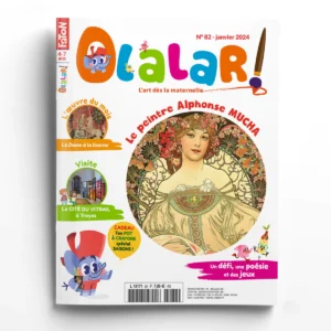 Olalar n° 82<br>Le peintre Alphonse Mucha - Noé et Lisa visitent la Cité du Vitrail de Troyes