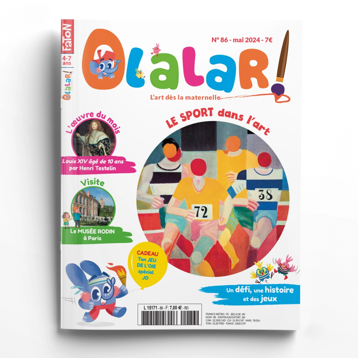 Olalar n° 86<br>Le sport dans l'art ; Noé et Lisa visitent le Musée Rodin à Paris