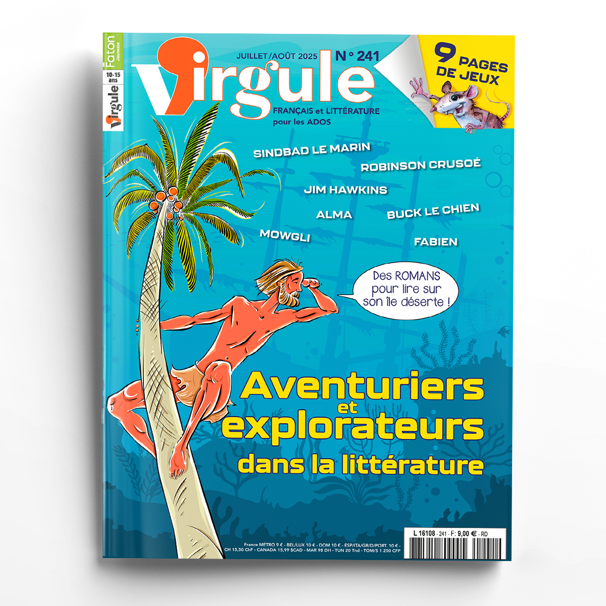 Virgule n° 241<br>Aventuriers et explorateurs dans la littérature