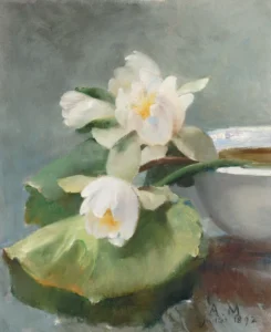 Albert Maignan Étude de nénuphar