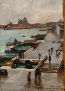 Albert Maignan, Vue de la pointe de la Douane et de la Salute depuis la place Saint-Marc à Venise