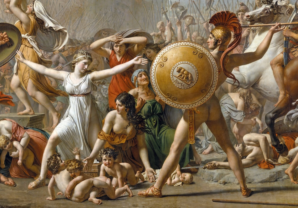 Jacques-Louis David Les Sabines détail au centre du tableau