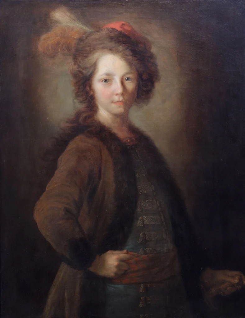 Alexis Grimou Portrait de jeune homme en costume polonais