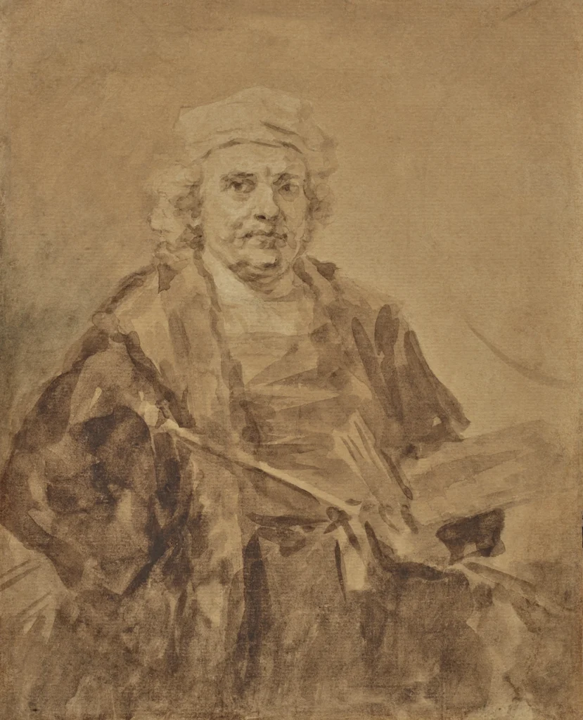 Jean-Honoré Fragonard d’après Rembrandt Copie de l'Autoportrait aux deux cercles