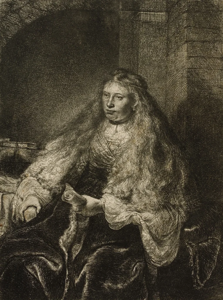 Rembrandt La Grande mariée juive Eau-forte