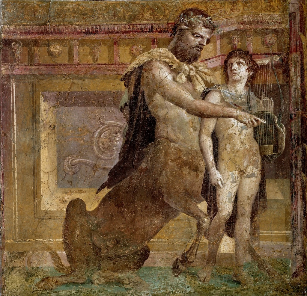 Peinture Chiron et Achille Herculanum