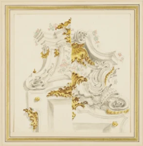 Étude pour un dessus de porte. Dessin