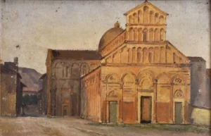 Charles-Philippe Larivière Vue de la façade de la cathédrale de Pise musée de Picardie