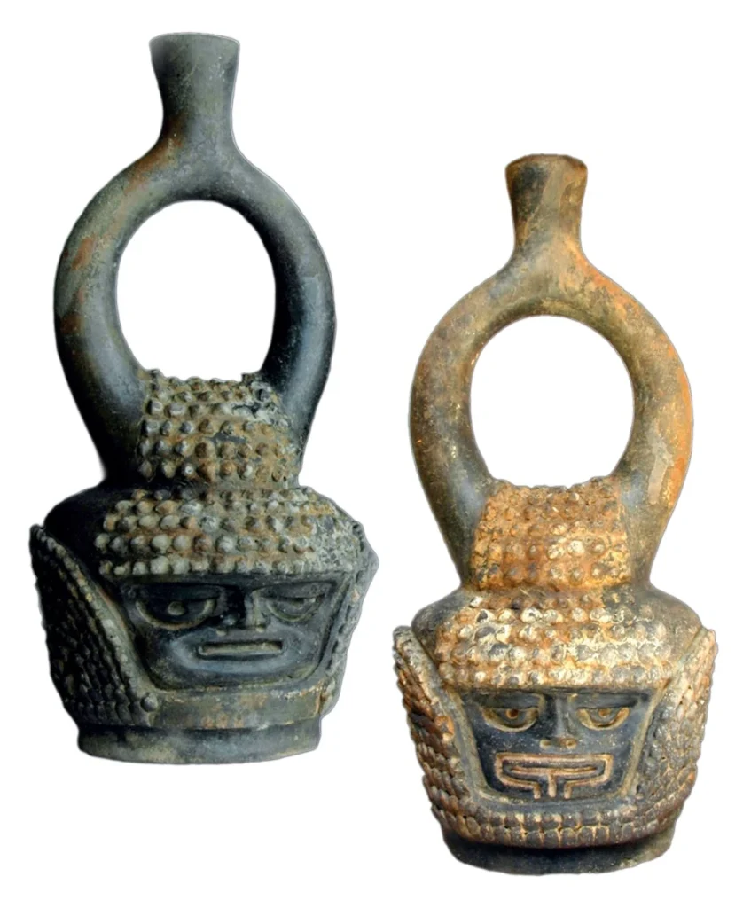 Exposition « Pre-hispanic ecuador », jusqu’au 29 mars 2026 au Musée Art & Histoire à Bruxelles : réplique d’un vase à anse-goulot en étrier Mayo Chinchipe-Marañón