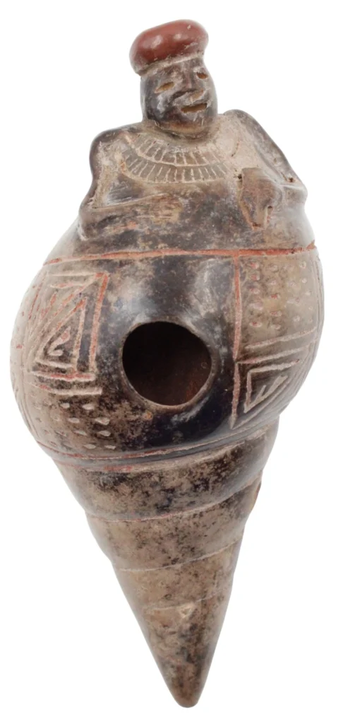 Exposition « Pre-hispanic ecuador », jusqu’au 29 mars 2026 au Musée Art & Histoire à Bruxelles : ocarina en forme de coquillage.