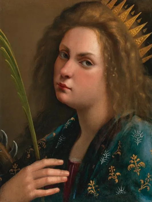 Artemisia Gentileschi Autoportrait en sainte Catherine d'Alexandrie record