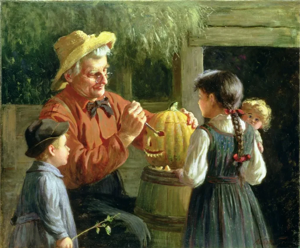 C'est toi l'artiste 317 - Jack-o-Lantern par Abbott Fuller Graves (1859-1936) J’ai déposé les participations dans le dossier dédié