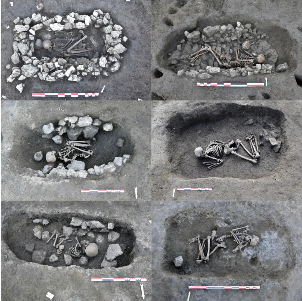 Fouilles archéologiques aux abords de l'aéroport de Clermont-Ferrand : quelques exemples de tombes de l'Âge du bronze ancien