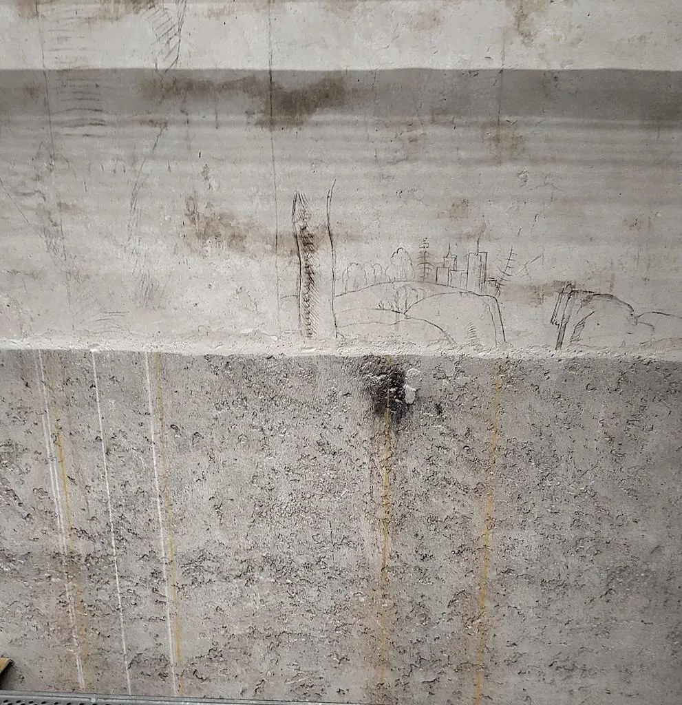 Sala delle Asse dessin paysage Léonard de Vinci