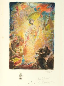 Georges-Antoine Rochegrosse, la Reine de Saba. Dessin