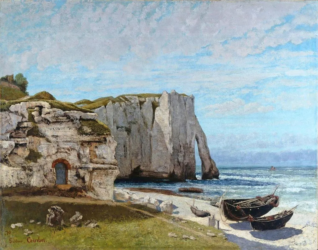 Gustave Courbet, La Falaise d’Étretat, après l’orage, 1869-1870