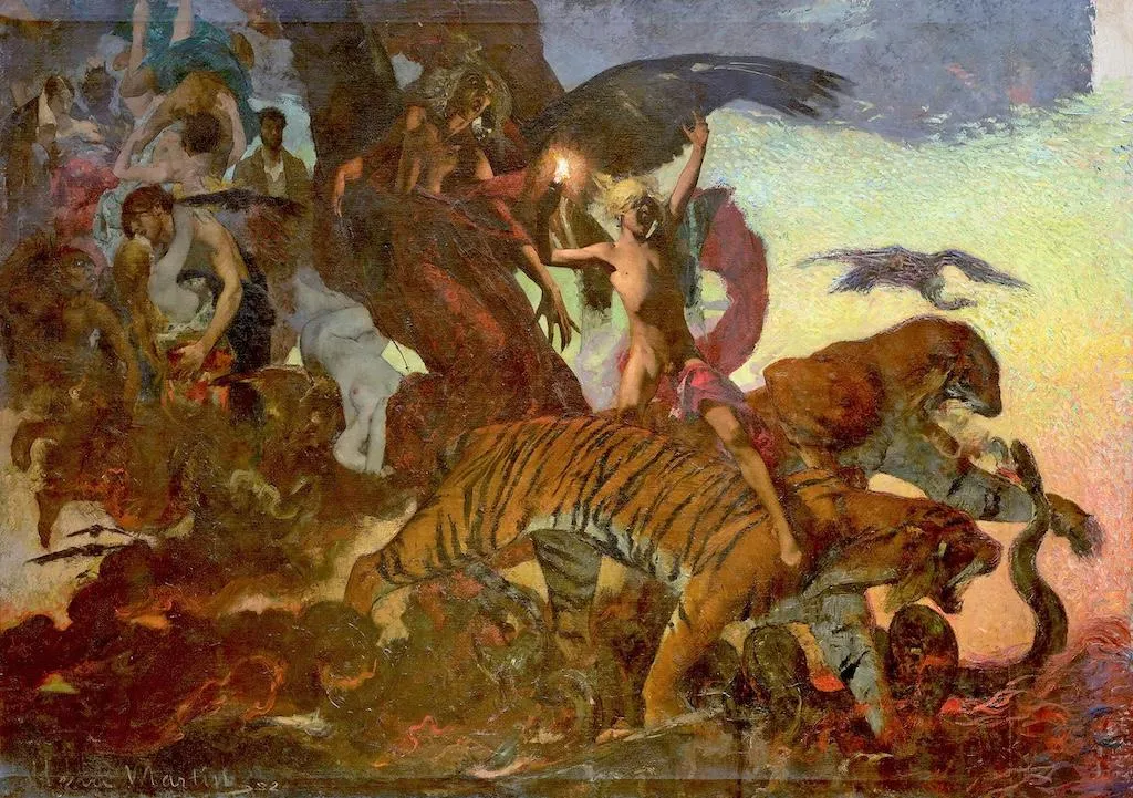 Henri Martin, La Course à l’abîme, 1882