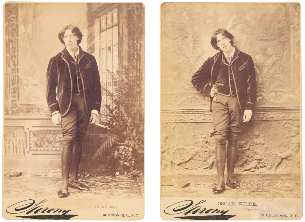 Portraits d’Oscar Wilde réalisés par le photographe new-yorkais Napoléon Sarony