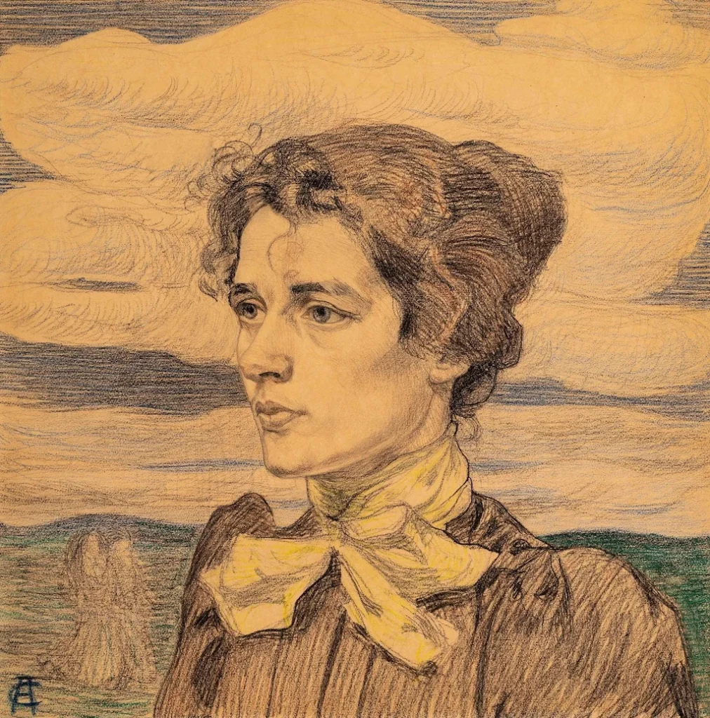 Jouissant d’une notoriété grandissante, le Salon du dessin retrouve le chemin du palais Brongniart afin de célébrer Paris comme capitale du dessin : ici un dessin de Cuno Amiet (1868-1961), Rosa Luder, 1900.