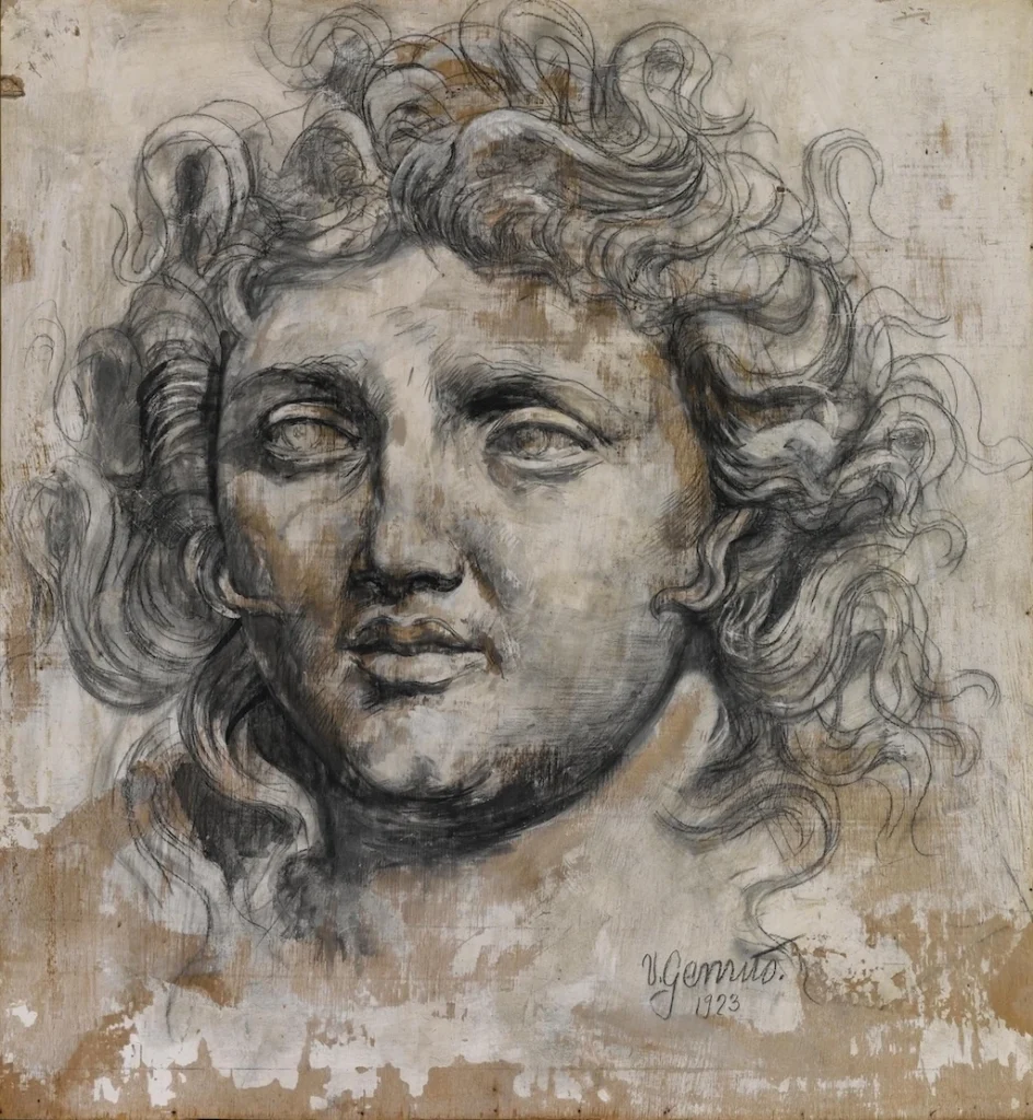 Jouissant d’une notoriété grandissante, le Salon du dessin retrouve le chemin du palais Brongniart afin de célébrer Paris comme capitale du dessin : ici un dessin de Vincenzo Gemito (1852-1929), Medusa, 1923.