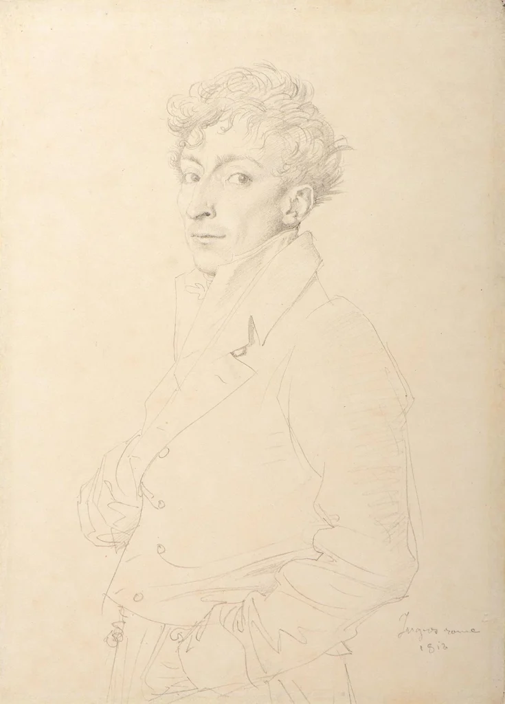 Jouissant d’une notoriété grandissante, le Salon du dessin retrouve le chemin du palais Brongniart afin de célébrer Paris comme capitale du dessin : ici un dessin de Jean-Auguste-Dominique Ingres (1780-1867), Portrait de Gaspard Bonnet.