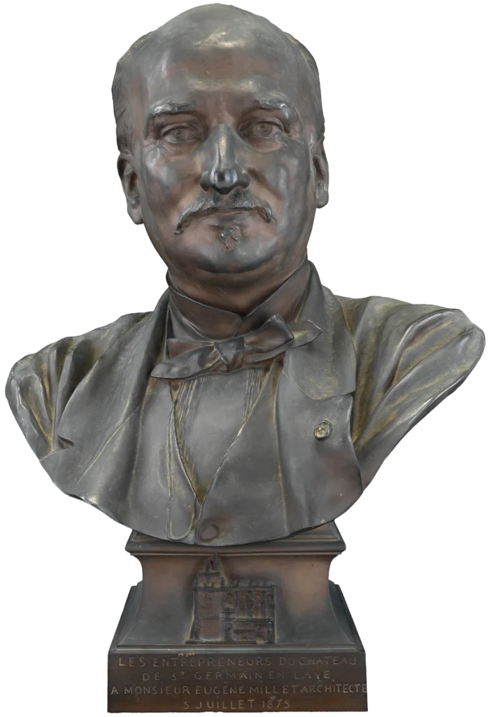 L'architecte Eugène Millet (1819-1879) a supervisé le chantier de restauration du château de Saint-Germain-en-Laye qui débute en 1862.