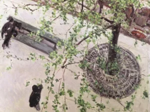 Gustave Caillebotte Boulevard vu d'en haut Détail