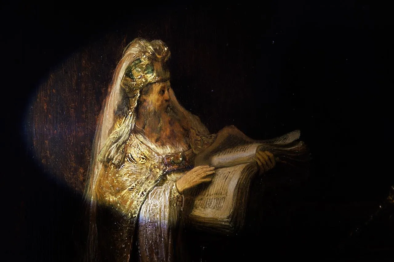 Rembrandt Vision de Zacharie au Temple (détail) Rijksmuseum Amsterdam