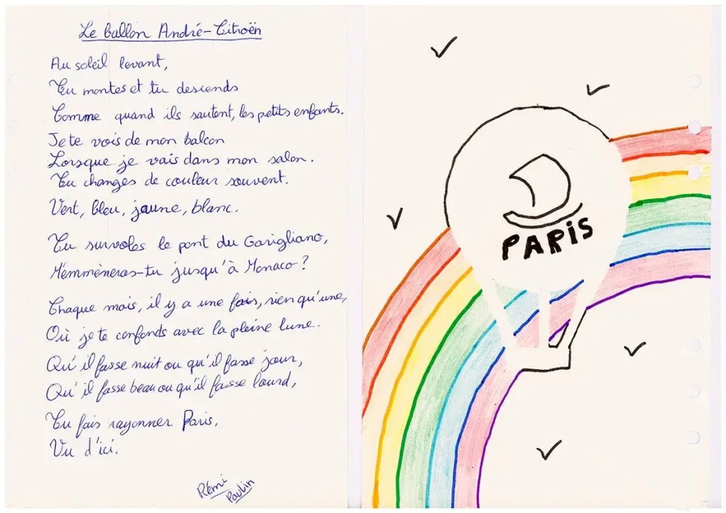 3e prix : Rémi PAULIN, 12 ans, Boulogne-Billancourt (92), « Le ballon André-Citroën »