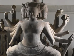 Siva dansant Koh Ker Cambodge détail restauration mars 2026
