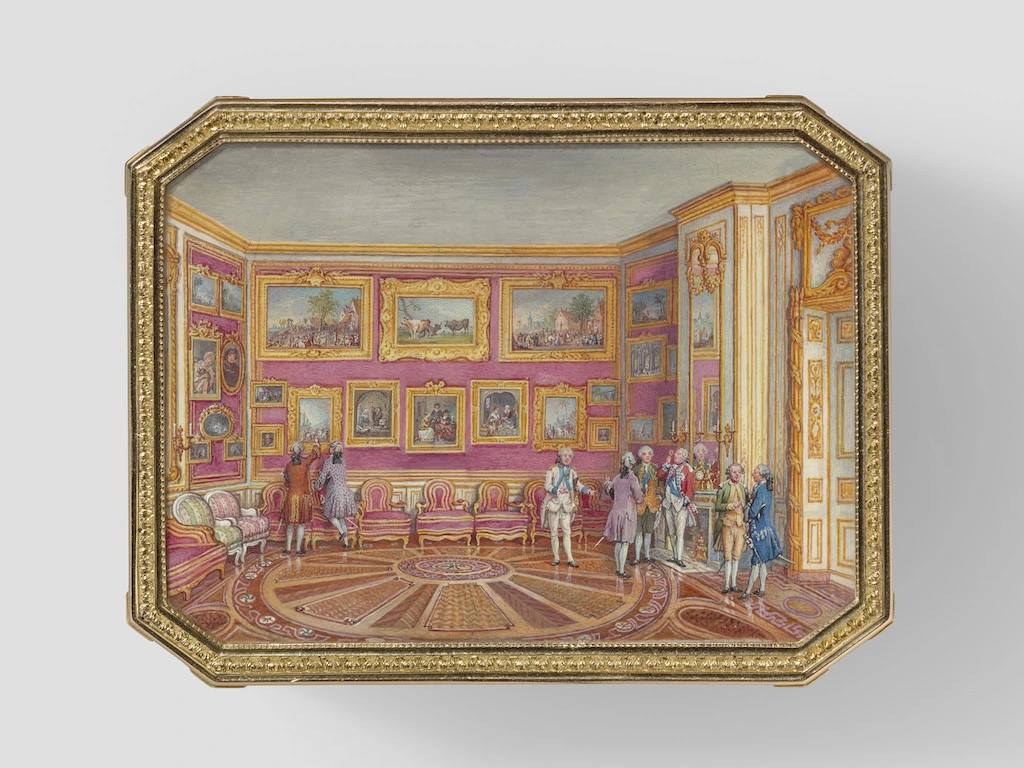 Louis Roucel (orfèvre) et Louis-Nicolas Van Blarenberghe (peintre en miniatures), Tabatière Choiseul musée du Louvre