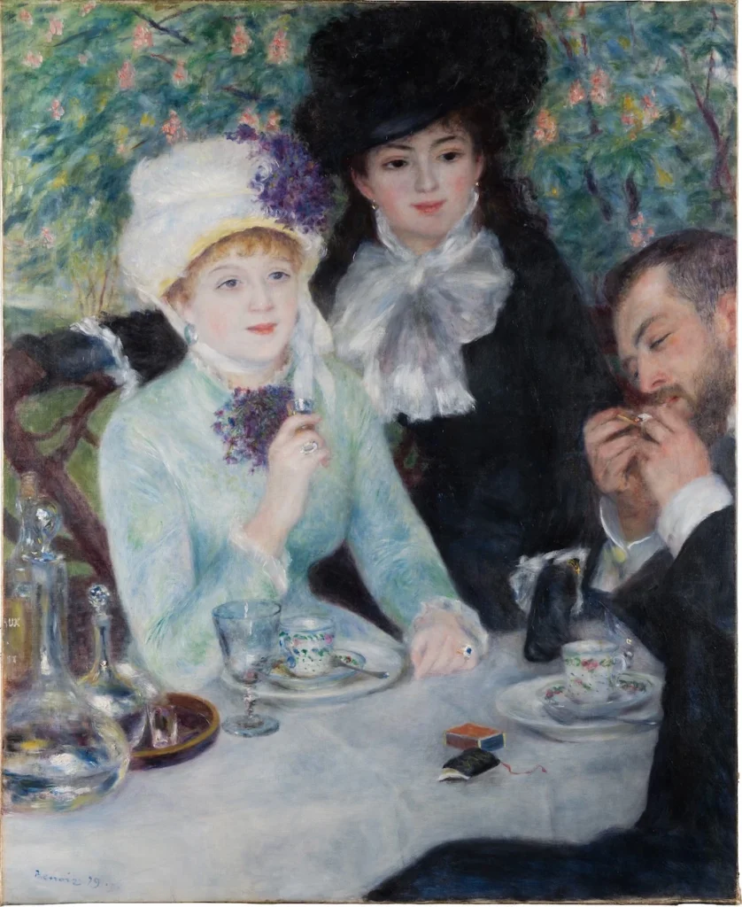L'exposition « Renoir et l’amour. La modernité heureuse (1865-1885) au musée d'Orsay célèbre la douceur de vivre et l’amour : ici <em>La Fin du déjeuner</em> , 1879. 