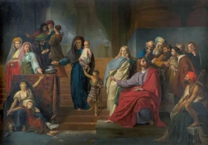 Le musée des Beaux- Arts d’Orléans rend hommage à son nouveau bienfaiteur, Antoine Béal : ici François-Joseph Navez (1787-1869), L’Obole de la veuve, 1840.